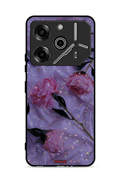 Tolwak غطاء حماية لهاتف تكنو بوفا 6 برو 5G بنقشة ورود لامعة