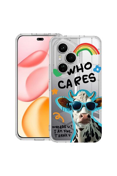 bestcase Carcasă transparentă din silicon pentru Honor 400 Pro, Cool Cow - Who Cares?, 2036424 T 975