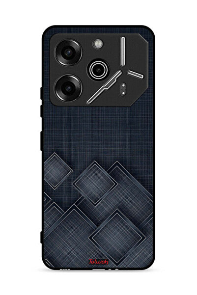 Tolwak غطاء حماية لهاتف تكنو بوفا 6 برو 5G بنقشة مربعات على القماش