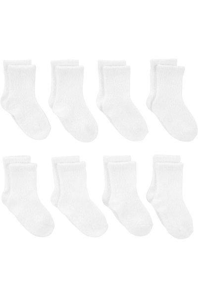 Simple Joys by Carter's Simple Joys Baby Girls’ 8-Pack Chenille Socks(White)