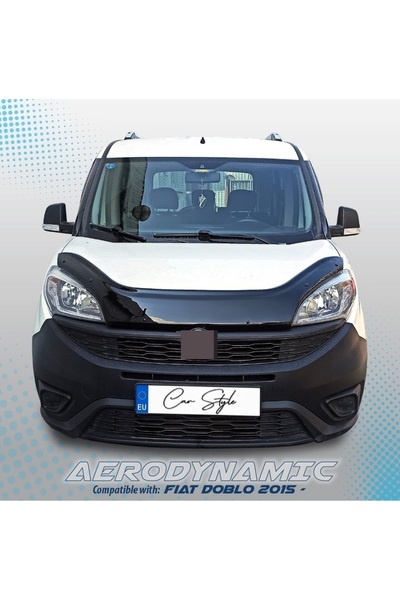 Lumi LUXURY Deflector capota negru lucios compatibil Fiat Doblo 2015-