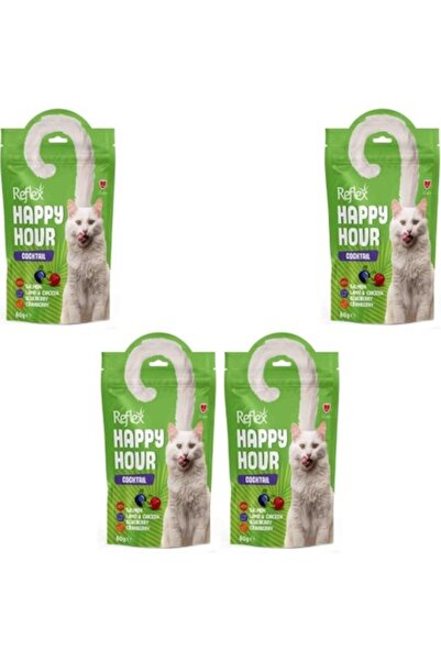 Reflex Happy Hour Kuzu, Somon ve Tavuklu Kedi Ödül Maması 60 gr x 4 Adet