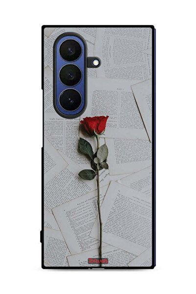 Tolwak غطاء حماية لهاتف سامسونج جالاكسي زد فولد 7 وردي على ورق