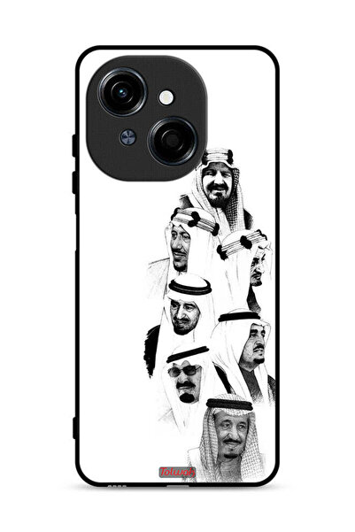 Tolwak غطاء حماية لهاتف تكنو سبارك جو 1 4G برسومات ملوك السعودية باللونين الأ...