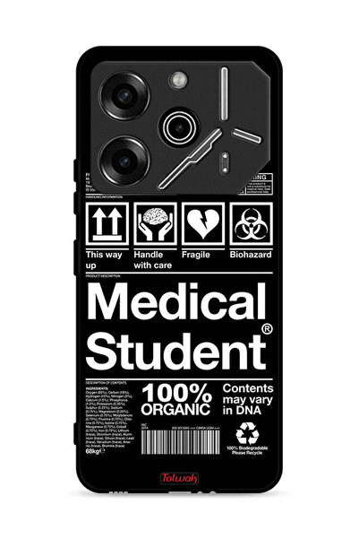 Tolwak غطاء حماية لهاتف Tecno Pova 6 Pro 5G، ملصق لطلاب الطب