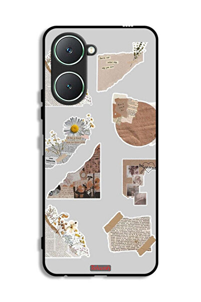 Tolwak غطاء حماية لهاتف Vivo Y18i 4G بقطع من الملصقات الورقية