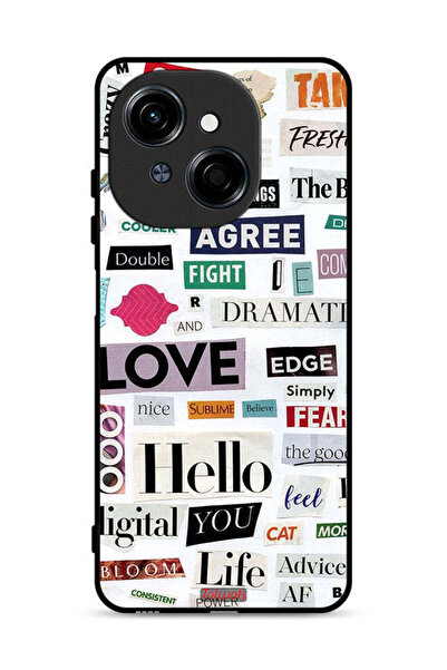 Tolwak غطاء حماية لهاتف تكنو سبارك جو ١ ٤ جي مع ملصقات اقتباسات قصيرة