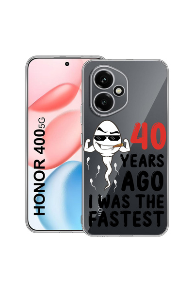 bestcase Carcasă transparentă din silicon pentru Honor 400, acum 40 de ani, 2...