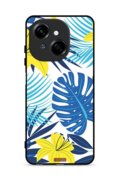 Tolwak غطاء حماية لهاتف تكنو سبارك جو 1 إس 4 جي بنقشة ريش وزهور