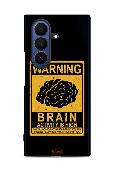 Tolwak غطاء حماية لهاتف Samsung Galaxy Z Fold7 تحذير من ارتفاع نشاط الدماغ