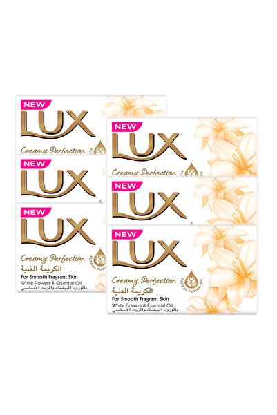 LUX Creamy Perfection Soap with White Flowers & Essential Oil, 120g × 5+1