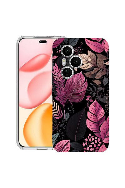 bestcase Carcasă transparentă din silicon pentru Honor 400 Pro, pene de trandafir, 2036424 T 1163