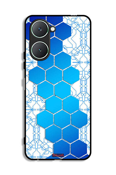 Tolwak غطاء حماية لهاتف Vivo Y18i 4G بشعار Honeycomb Hexagon Icon Networks