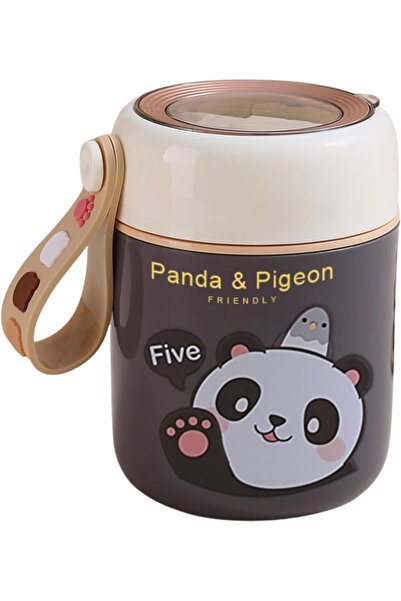 Twisoo Bear Vacuum Insulated Food Jar- Leak-Proof Portable Food Bowl, Stainle...
