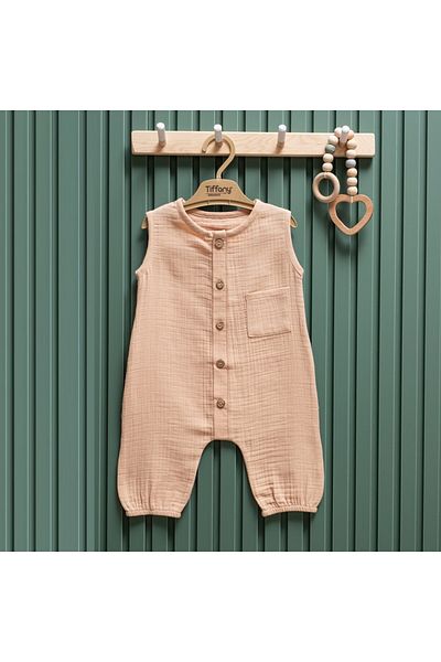 Tiffany Baby Kıds Tiffany Baby Muslin Theme Long Tank Jumpsuit 26024