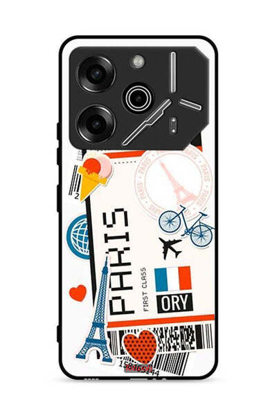 Tolwak غطاء حماية لهاتف تكنو بوفا 6 برو 5G، ملصق باريسي