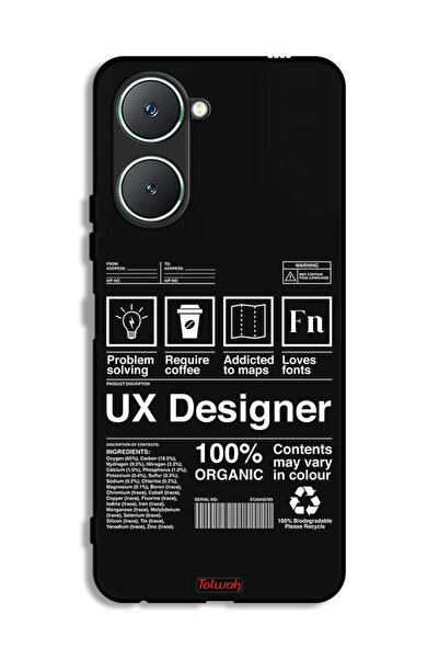 Tolwak Vivo Y18i 4G Protective Case Cover Ux Designer Sticker