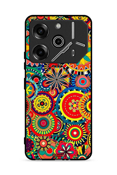 Tolwak غطاء حماية لهاتف تكنو بوفا 6 برو 5G بنقشة ماندالا ملونة