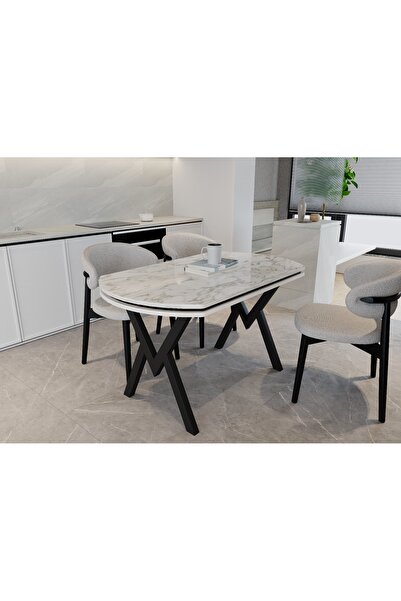 Yafes Masa Sandalye 70*120 Gofret Masa Yemek Masası Mutfak Masası