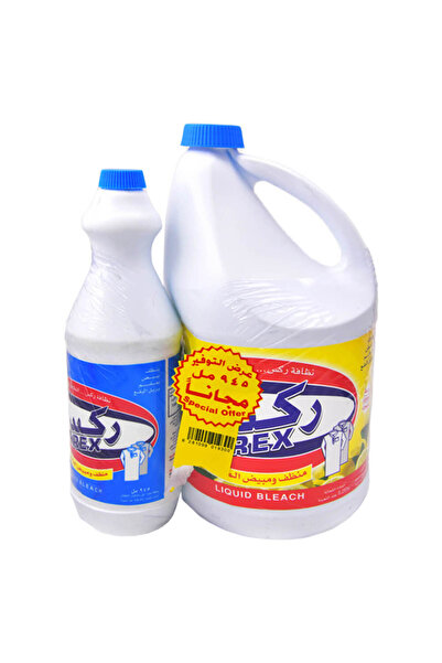 REX مبيض سائل برائحة الليمون، 3.78 لتر + هدية