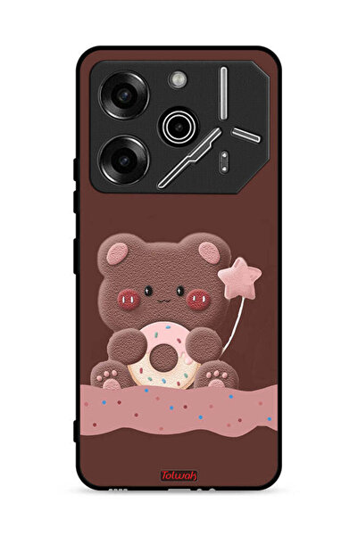 Tolwak غطاء حماية لهاتف تكنو بوفا 6 برو 5G، دب دونات