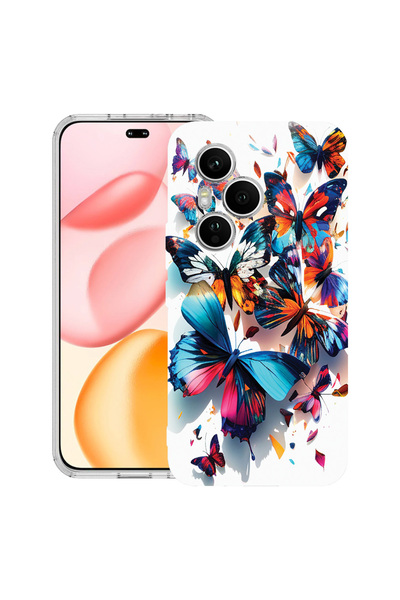 bestcase Carcasă transparentă din silicon pentru Honor 400 Pro, fluturi color...