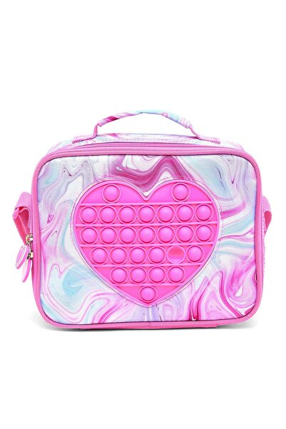 R&B حقيبة غداء للبنات باللون الوردي