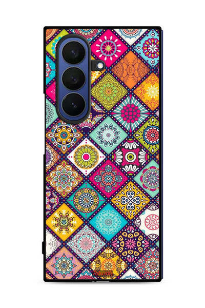 Tolwak غطاء حماية لهاتف سامسونج جالاكسي زد فولد 7 بنقشة مربعات ماندالا