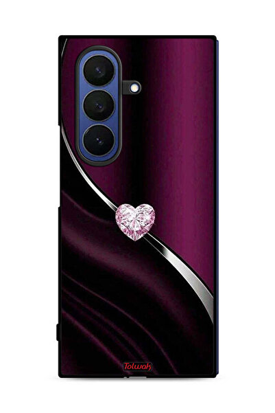 Tolwak غطاء حماية بتصميم قلب ماسي من سامسونج جالكسي زد فولد 7