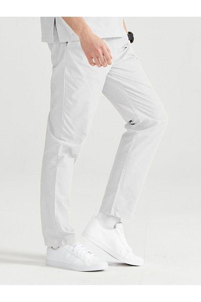 DEMOTEKS Scrub Bottom Medical Pants Classic White Unisex