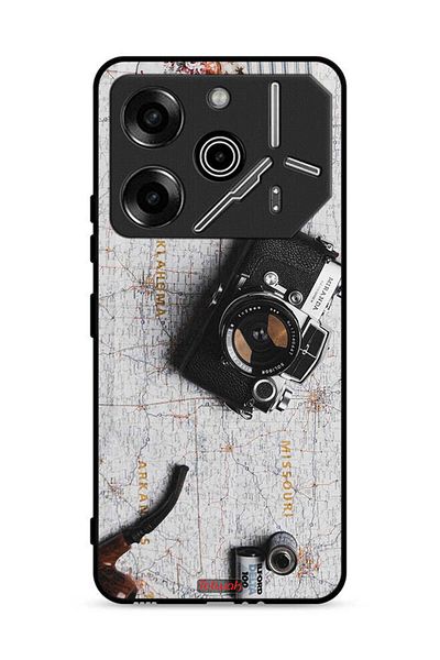 Tolwak Tecno Pova 6 Pro 5G Protective Case Cover Vintage Camera