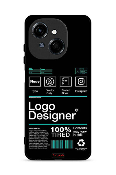 Tolwak Tecno Spark Go 1 4G Protective Case Cover Logo Designer Sticker