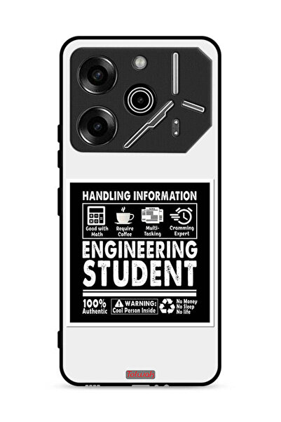 Tolwak غطاء حماية لهاتف Tecno Pova 6 Pro 5G، ملصق طالب هندسة