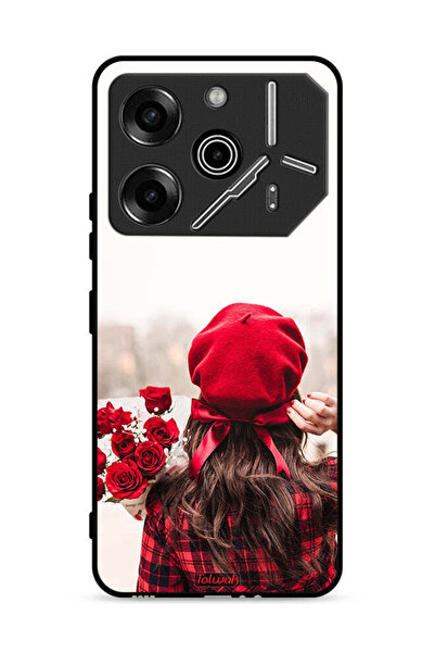 Tolwak غطاء حماية لهاتف تكنو بوفا 6 برو 5G يحمل زهورًا