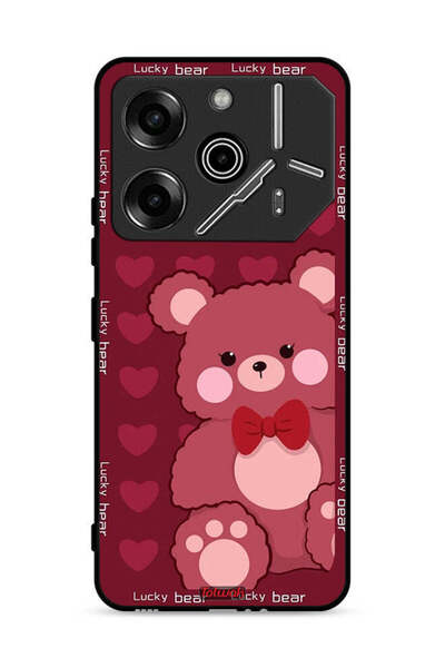 Tolwak غطاء حماية لهاتف تكنو بوفا 6 برو 5G بطبعة الدب المحظوظ