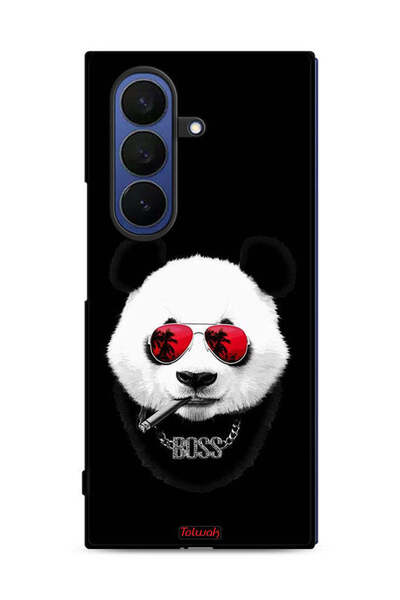 Tolwak غطاء حماية لهاتف سامسونج جالاكسي زد فولد 7 بتصميم بوس باندا