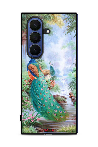 Tolwak غطاء حماية لهاتف سامسونج جالاكسي زد فولد 7 بتصميم الطاووس