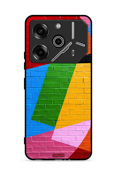 Tolwak غطاء حماية لهاتف تكنو بوفا 6 برو 5G برسومات جدارية ملونة