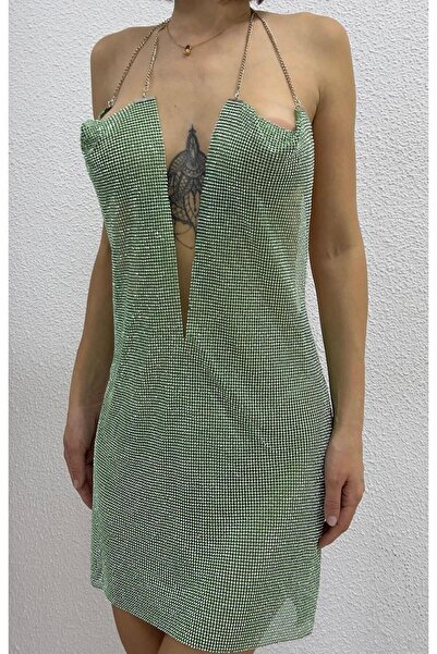 Bikini Mayokini Dünyası Φόρεμα Metallica Shine - Πράσινο