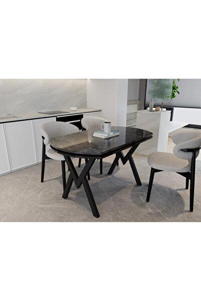 Yafes Masa Sandalye 70*120 Gofret Masa Yemek Masası Mutfak Masası