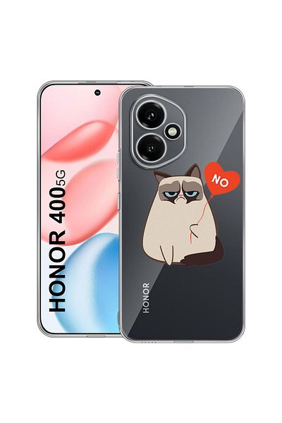 bestcase Clear Silicon Case For Honor 400, Meme - Grumpy Says No, 2036423 T 657