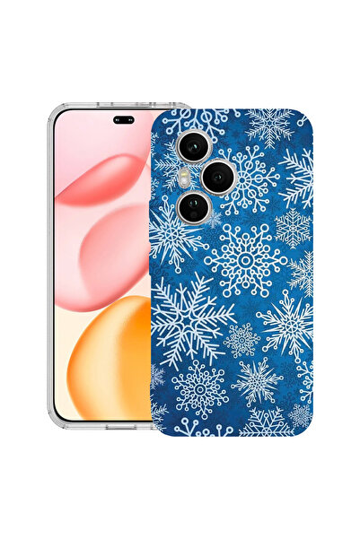 bestcase Carcasă transparentă din silicon pentru Honor 400 Pro, model de iarn...