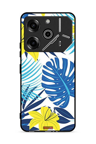 Tolwak غطاء حماية لهاتف تكنو بوفا 6 برو 5G بنقشة ريش وزهور