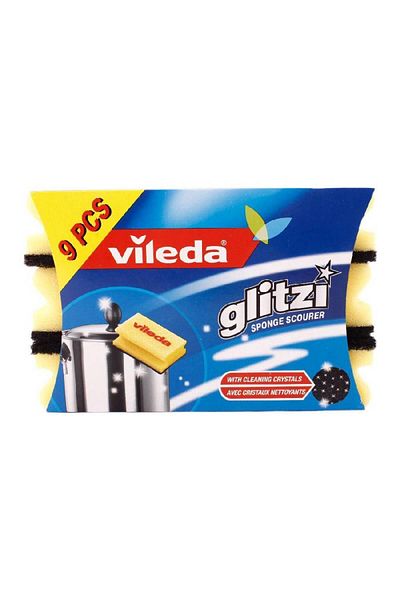 Vileda Glitzi Sponge Scourer, 9 Pcs