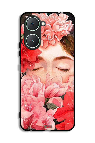 Tolwak غطاء حماية Vivo Y18i 4G بوجه فتاة مختبئة في فن الزهور