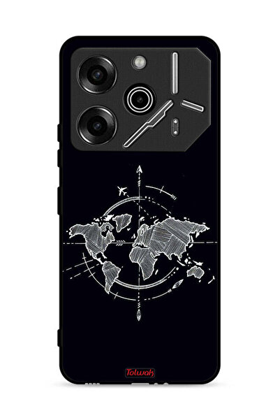 Tolwak غطاء حماية لهاتف تكنو بوفا 6 برو 5G برسومات البوصلة