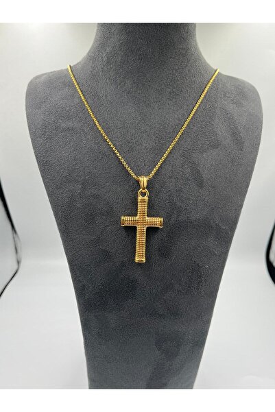 Harzem jewelry unisex haç çelik kolye