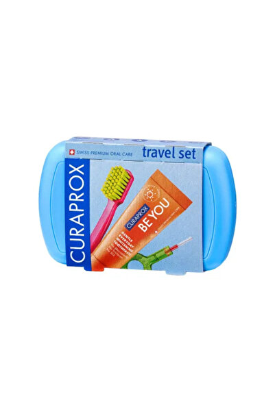 Curaprox Travel Set Blue (Toothbrush, Toothpaste 10 ml, Interdental Brush)