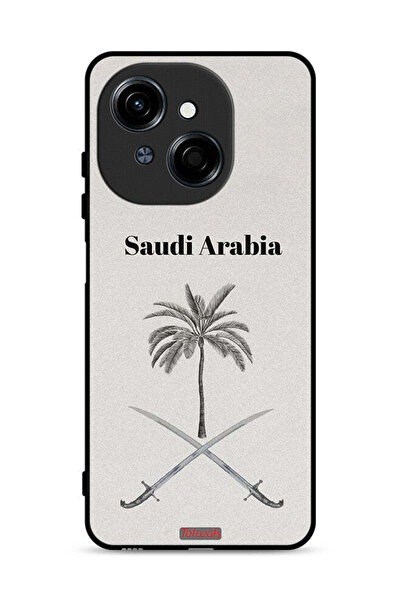 Tolwak غطاء حماية لهاتف تكنو سبارك جو 1 4G، لوحة فنية لعلامة المملكة العربية السعودية