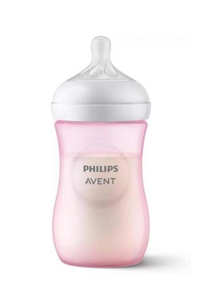 Philips Avent Natural 30 Feeding Bottle, Flexible Spiral Design, BPA Free, Pink - 260mL